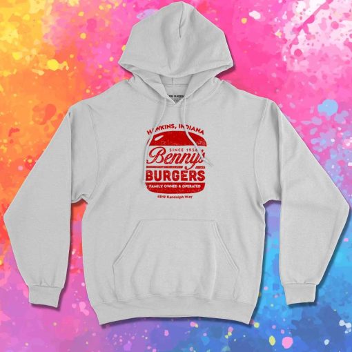 Vintage Stranger Things Benny's Burgers Hoodie