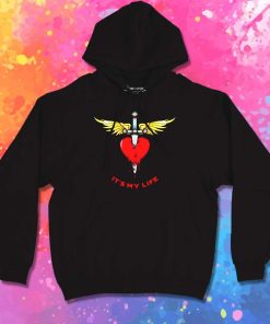 Bon Jovi It's My Life Stabbed Heart Hoodie