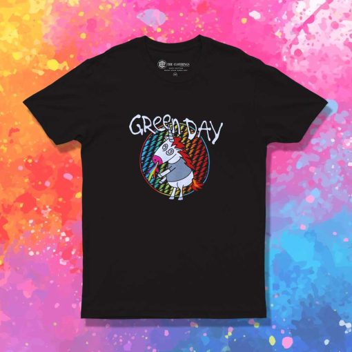 Green Day Unicorn Rainbow Vomit T-Shirt