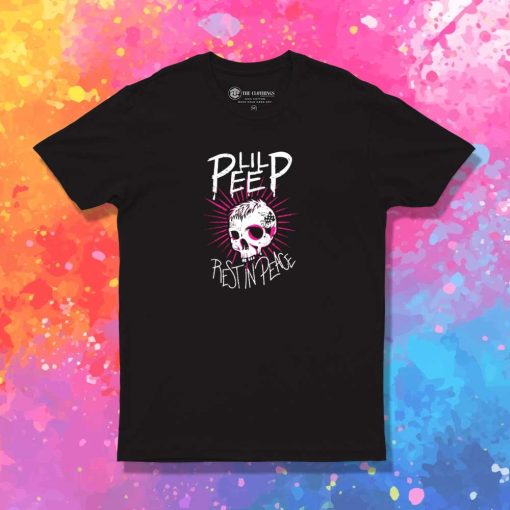 Lil Peep Rest In Peace Skull T-Shirt