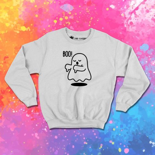 Boo Ghost Thumb Down Sweatshirt