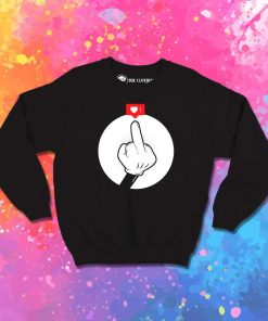 Mickey Mouse Love Middle Finger Sweatshirt