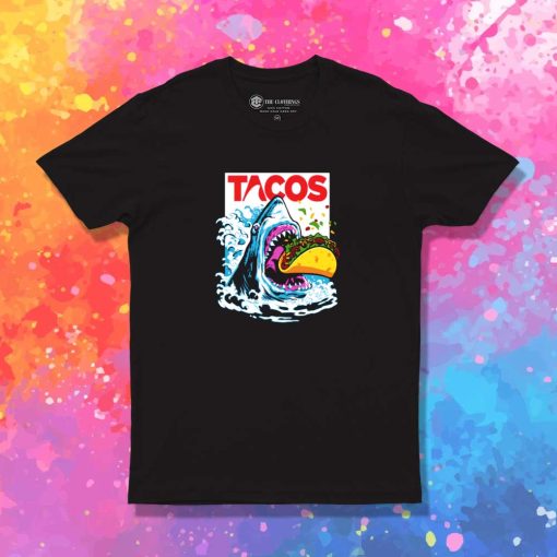 Jaws Tacos Shark Poster T-Shirt