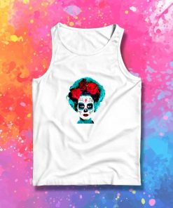 Day Of The Dead Bride Afro Tank Top