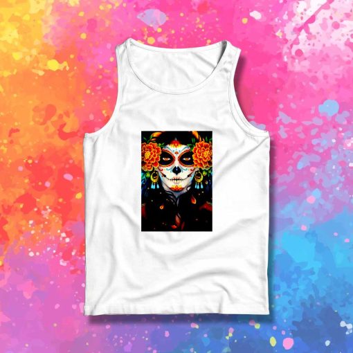 Day Of The Dead Face Paint Tank Top