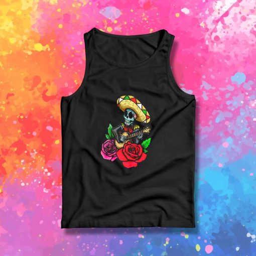 Day Of The Dead Mariachi Guitarist Tank Top