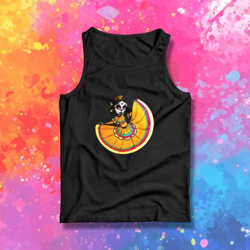 Day Of The Dead Orange Slice Tank Top