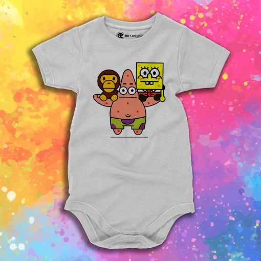 2008 Baby milo Bape X Spongebob Rare Baby Onesie