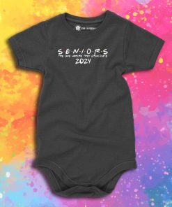 2024 Black The One Where They Graduate Seniors Baby Onesie