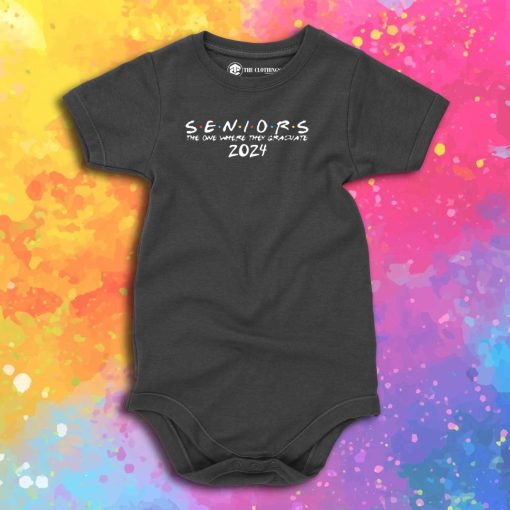 2024 Black The One Where They Graduate Seniors Baby Onesie