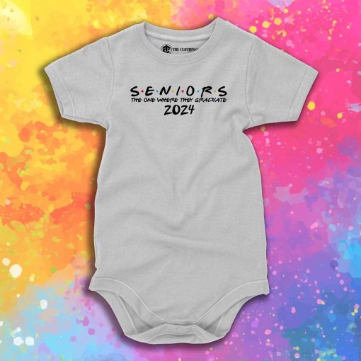 2024 The One Where They Graduate Seniors Baby Onesie