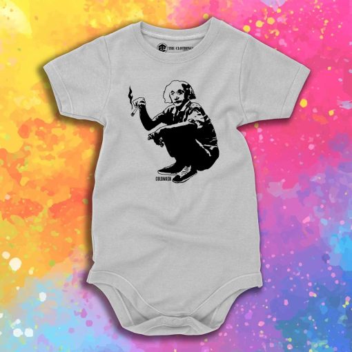 Albert Einstein Smoking Baby Onesie