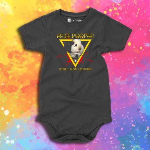 Alice Pooper Welcome to my Nightmaredark tees Baby Onesie