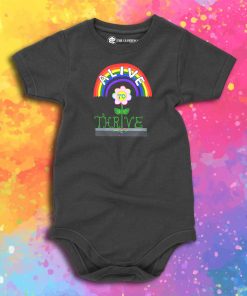 Alive to Thrive Rainbow Flower Baby Onesie