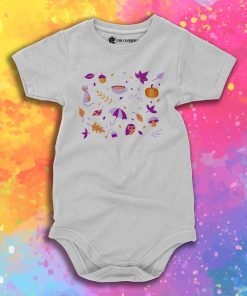 Autumn Pattern Baby Onesie