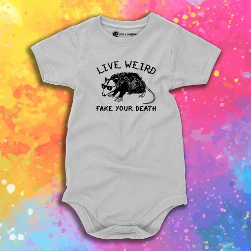 Awesome Live Weird Possum Baby Onesie