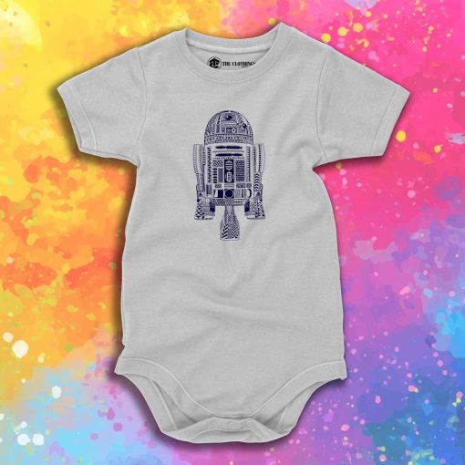 Aztec R2 D2 C1P8 Baby Onesie