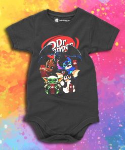 Baby Yoda Groot And Toothless Stitch Gizmo Hugging Dr Pepper Baby Onesie