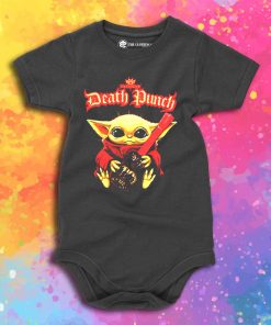 Baby Yoda hug guitar Five Finger Death Punch Baby Onesie