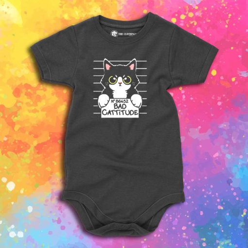 Bad cattitude cat prisoner Baby Onesie