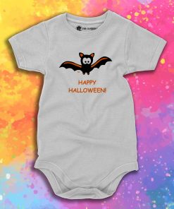 Bat Happy Halloween Moon Vampire Baby Onesie