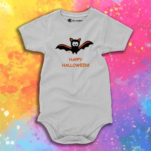 Bat Happy Halloween Moon Vampire Baby Onesie