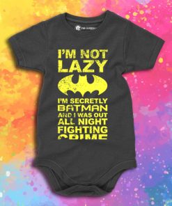 Batman Im Not Lazy Baby Onesie