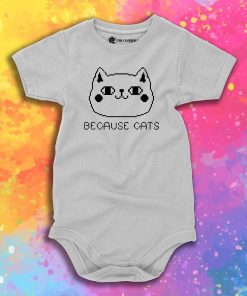 Because Cats Pixel Baby Onesie