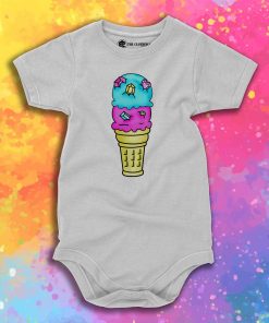 Bejeweled Ice Cream Cone Baby Onesie