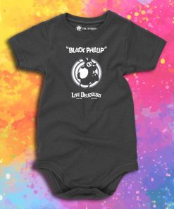 Black Phillip Vintage Cartoon Goat Occult Witch Live Deliciously Baby Onesie