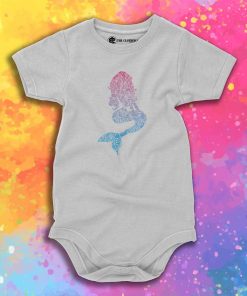 Blue and Pink Mermaid Baby Onesie