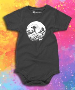 Bonsai Wave white Baby Onesie