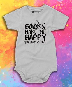 Books Make Me Happy Baby Onesie