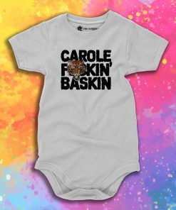 CAROLE FuCKIN BASKIN black Baby Onesie