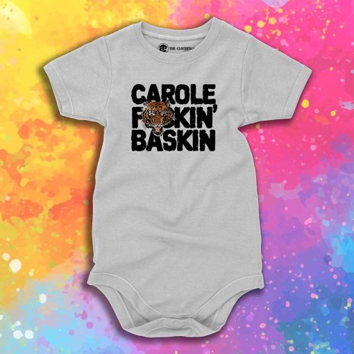 CAROLE FuCKIN BASKIN black Baby Onesie