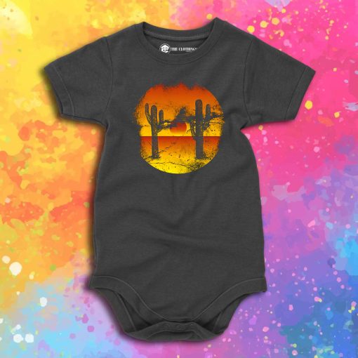 Cactus sunset Baby Onesie