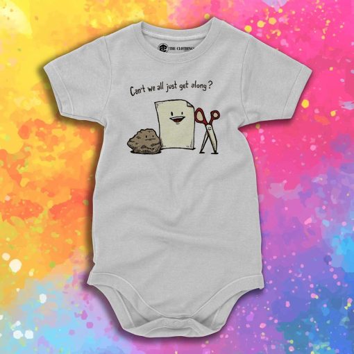 Cant we all just get along Baby Onesie