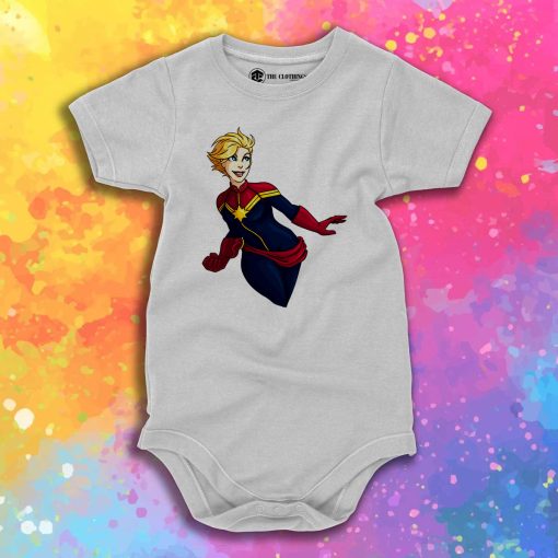 Captain Marvel Baby Onesie