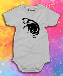 Cat White Skull Baby Onesie