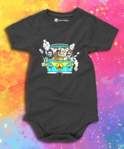 Cheech And Chong With Scooby Doo Smoke Baby Onesie