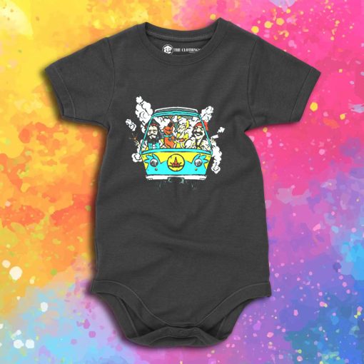 Cheech And Chong With Scooby Doo Smoke Baby Onesie