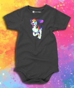 Colorful Beagle Baby Onesie