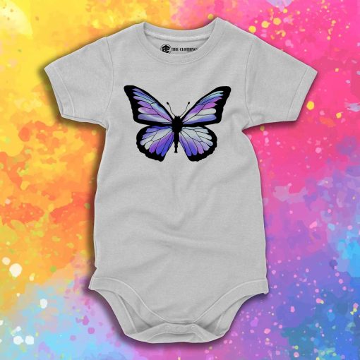 Cool Color Butterfly Baby Onesie