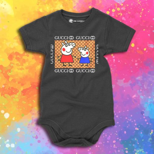 Cool Gucci Peppa Pig Baby Onesie