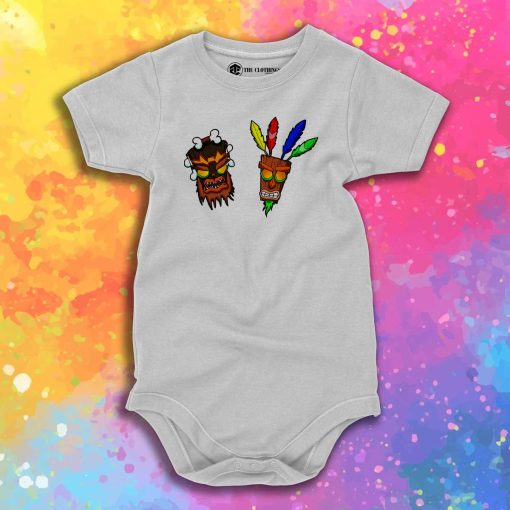 Crash Bandicoot Uka Uka et Aku Aku Baby Onesie