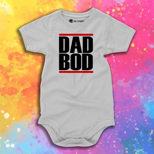 Dad Bod Run DMC Inspired White Baby Onesie