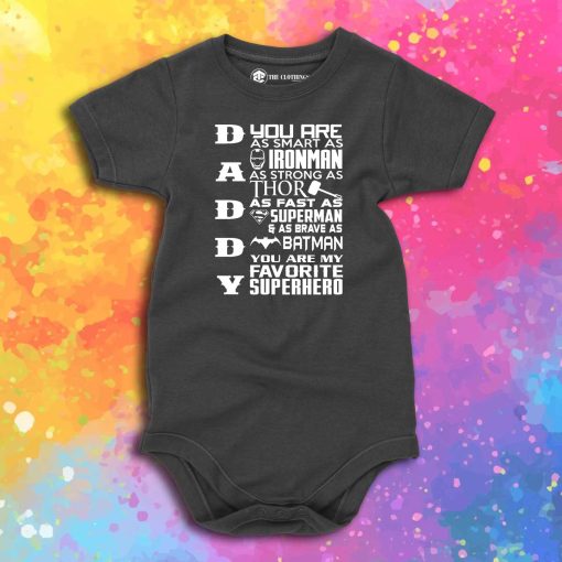 Daddy My superhero Baby Onesie