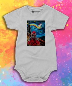 Deadpool Scream Unicorn Starry Night Baby Onesie