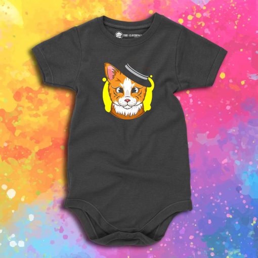 Detective Cat Brown Hat Baby Onesie