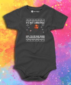 Die Hard Hans Gruber Nakatomi Tower Christmas Knit Pattern Baby Onesie